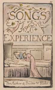 Canciones de inocencia y de experiencia, placa 30, página de título de experiencia (Bentley 29) de William Blake